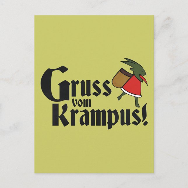 Cartão Postal Gruss Vom Krampus (Frente)