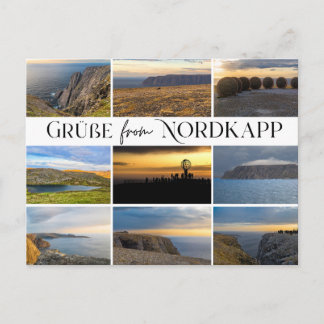 Cartão Postal Grüße vom Nordkapp