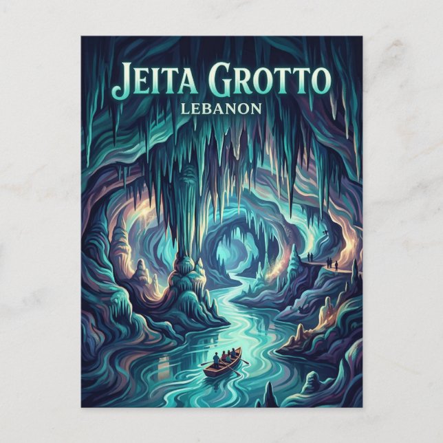 Cartão Postal Gruta de Jeita Líbano (Frente)