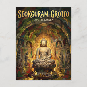 Cartão Postal Gruta de Seokguram Coreia do Sul