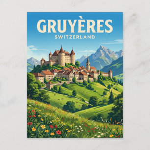 Cartão Postal Gruyères Suíça