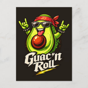 Cartão Postal Guac 'n Roll - Guac Pack - Amantes de Comida