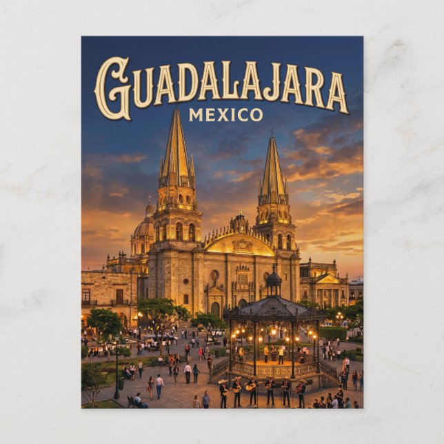 Cartão Postal Guadalajara México (Frente)