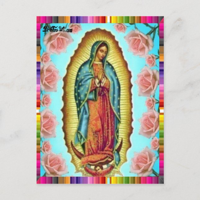 CARTÃO POSTAL GUADALUPE VIRGIN MÉXICO 11 PRODUTOS PERSONALIZÁVEI (Frente)