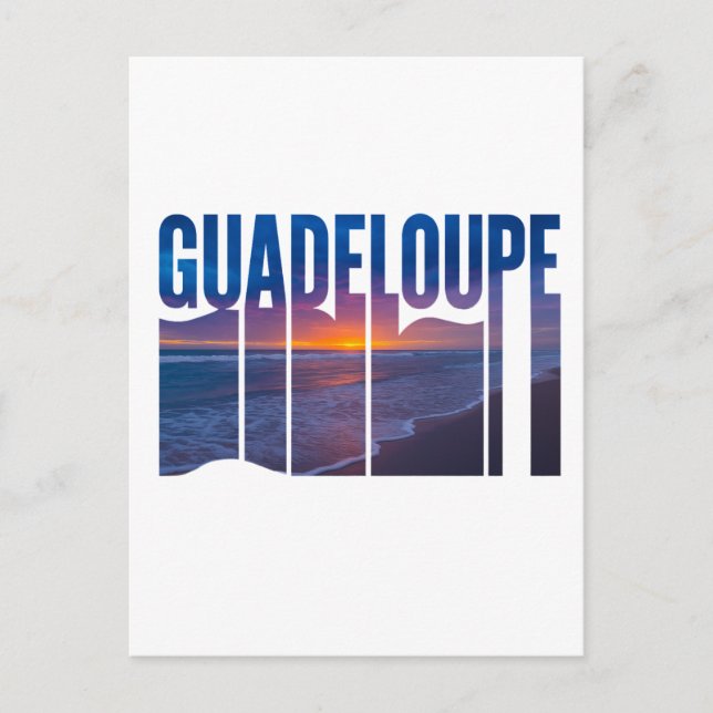 Cartão Postal Guadeloupe: Coucher de Soleil Tropical des Caraïbe (Frente)