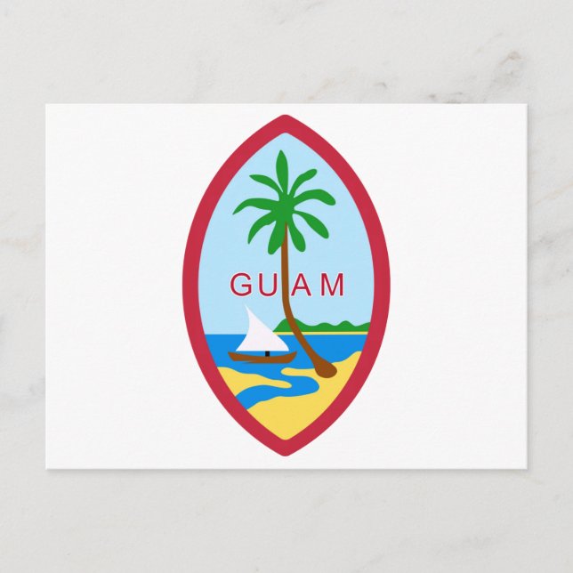 Cartão Postal GUAM - emblema/pavilhão/casaco de armas/símbolo (Frente)