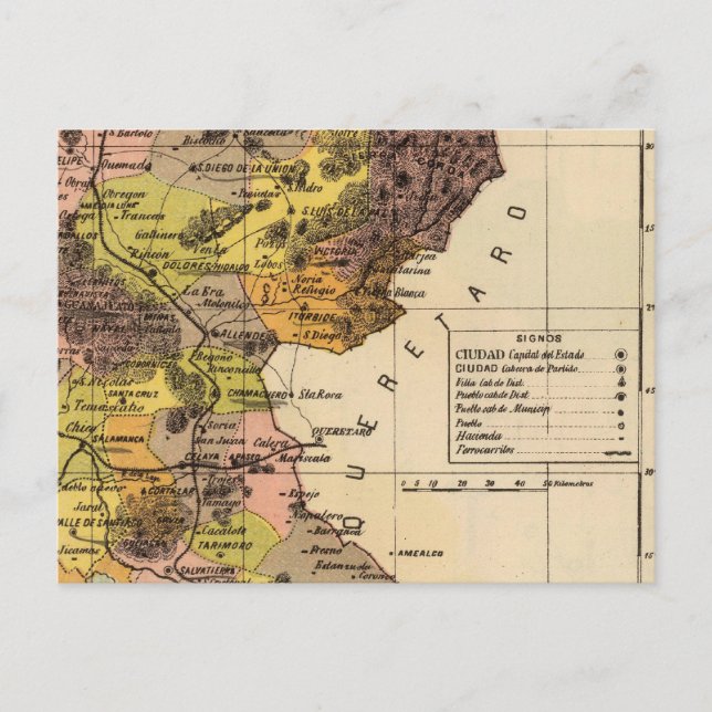 Cartão Postal Guanajuato, México (Frente)