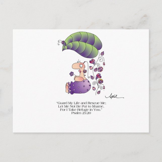 Cartão postal GUARD MY LIFE por April McCallum (Frente)