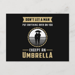 Cartão Postal Guarda-chuva de clima de nuvem de chuva Presente c