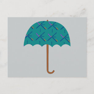 Cartão Postal Guarda-chuva do tapete do aeroporto PDX
