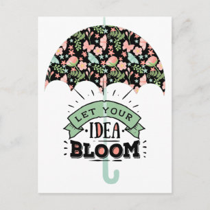 Cartão Postal Guarda-chuva Idea Bloom