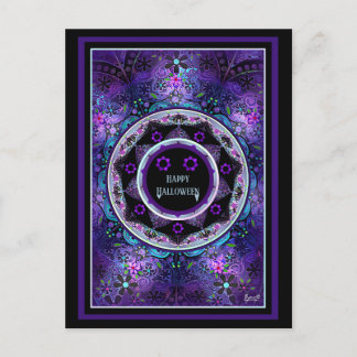 Cartão Postal Guarda-chuva roxo & corações.7