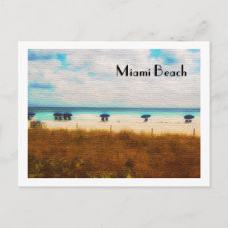 Cartão Postal Guarda-chuvas de Miami Beach