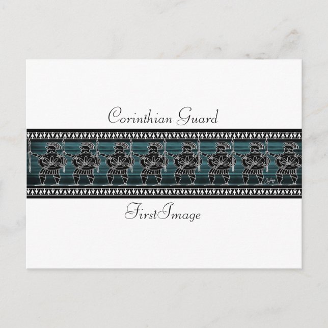 Cartão Postal Guarda preto grego (Frente)