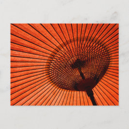 Cartão Postal Guarda-Sol Vermelho: Japão