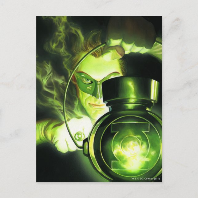 Cartão Postal Guardarando a lanterna verde (Frente)