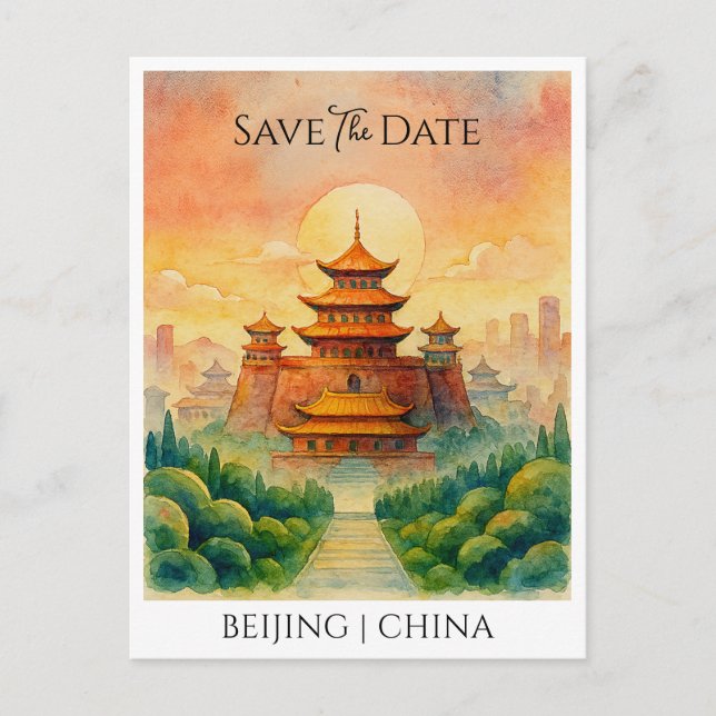 Cartão Postal Guarde o aviso de lançamento Pequim - China (Frente)