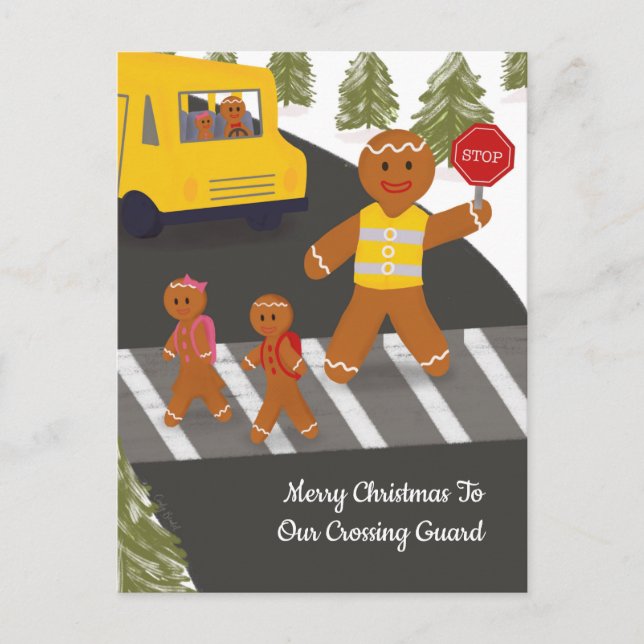 Cartão Postal Guardião de travessia Cruz de Natal Cruzamento Ate (Frente)