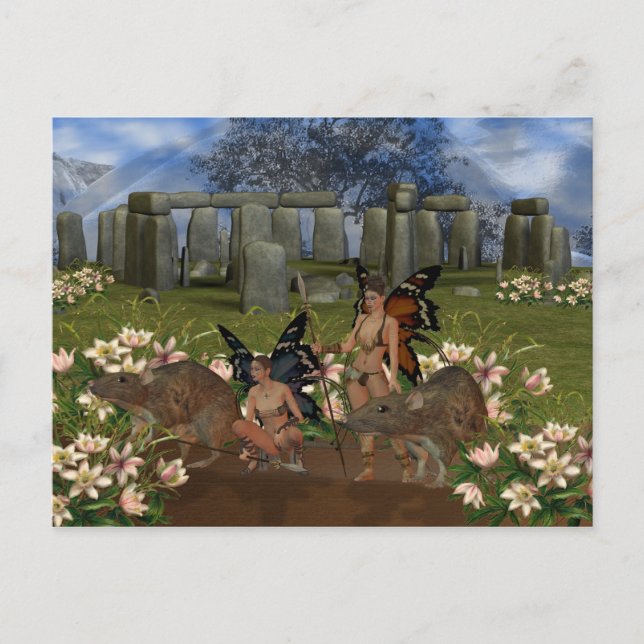 Cartão Postal Guardiões de Avalon, gateway de Stonehendge (Frente)