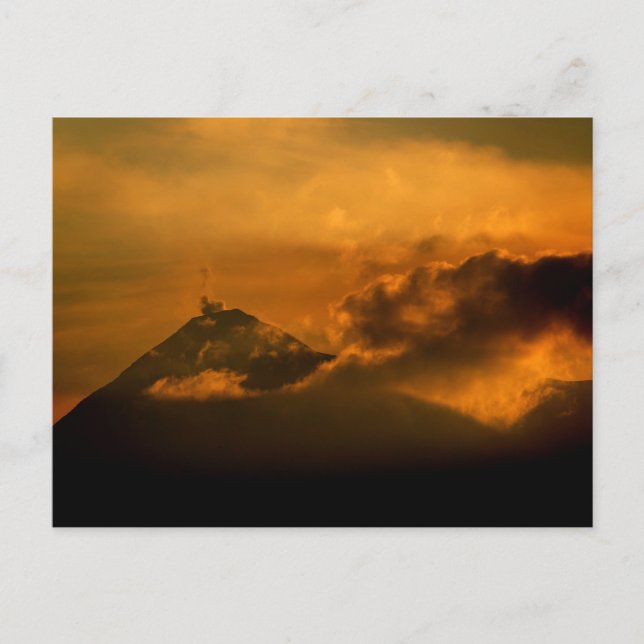 Cartão Postal Guatemala - Antigua sunset (Frente)