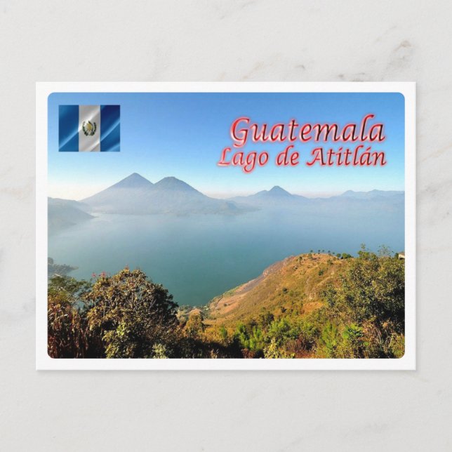 Cartão Postal Guatemala - Lago Atitlán - (Frente)