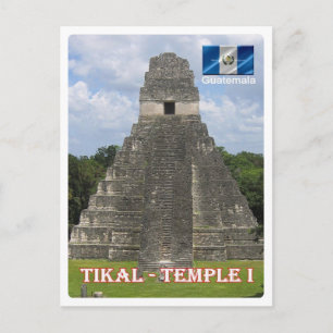 Cartão Postal Guatemala - Tikal - Templo I -