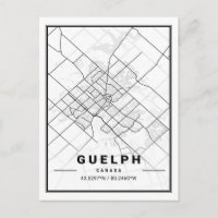 Guelph Ontario Canada Viagem Map Poster