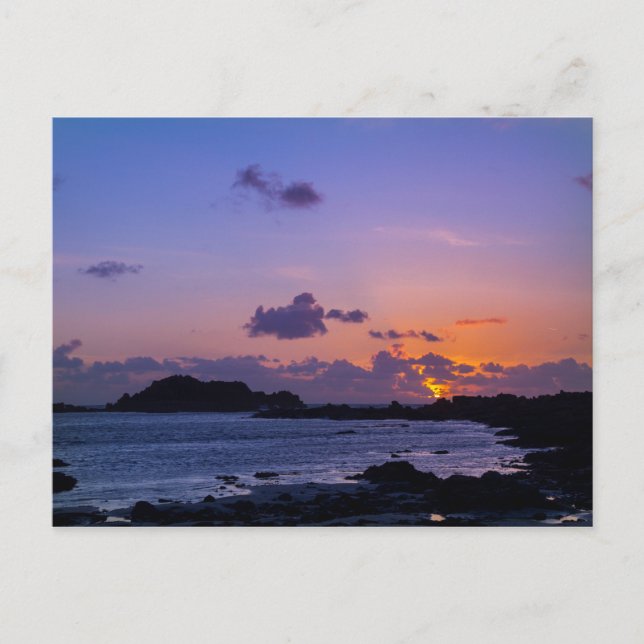 Cartão Postal Guernsey Sunset (Frente)