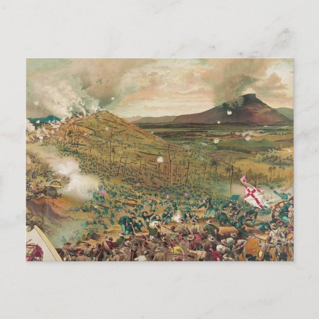 Cartão Postal Guerra Civil Americana Batalha de Cordilheira Miss (Frente)