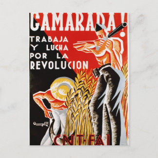 Cartão Postal Guerra civil espanha de 1936 CNT-FAI original post