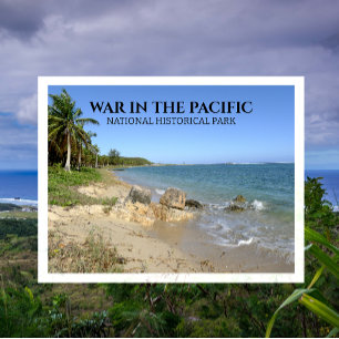 Cartão Postal Guerra da Praia de Asan na HP Nacional do Pacífico