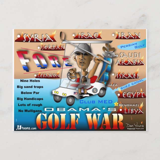 Cartão Postal Guerra do Golfe de Obams (Frente)