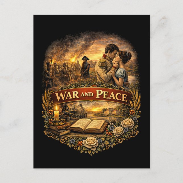 Cartão Postal Guerra e Paz (Frente)