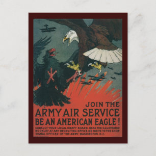 Cartão Postal Guerra Mundial da Águia Americana 2