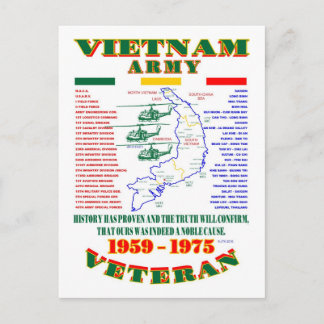 CARTÃO POSTAL GUERRA VIETNAM. EXÉRCITO AMERICANO VETERAN