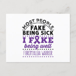 Cartão Postal Guerreiro da Fibromialgia Fingindo Estar Bem