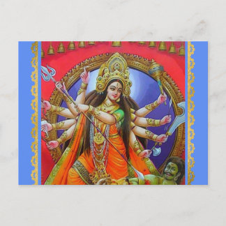 Cartão Postal Guerreiro Deusa Durga Shakti