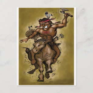Cartão Postal Guerreiro Indiano