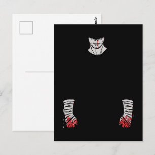 Cartão Postal Guerreiro Manchado de Vermelho das Sombras