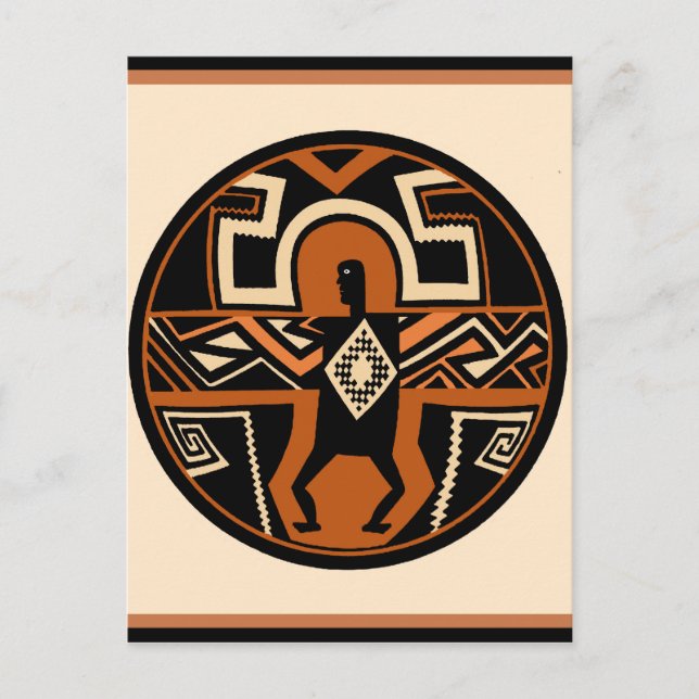 Cartão Postal Guerreiro Mimbres (Frente)