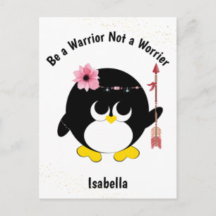 Cartão Postal Guerreiro Pinguim não é um Inquieto Personalizado