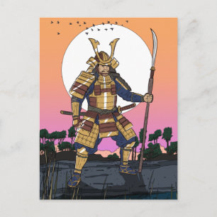 Cartão Postal Guerreiro Samurai