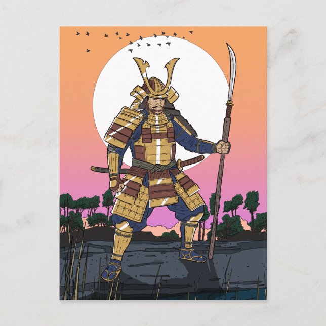 Cartão Postal Guerreiro Samurai  (Frente)