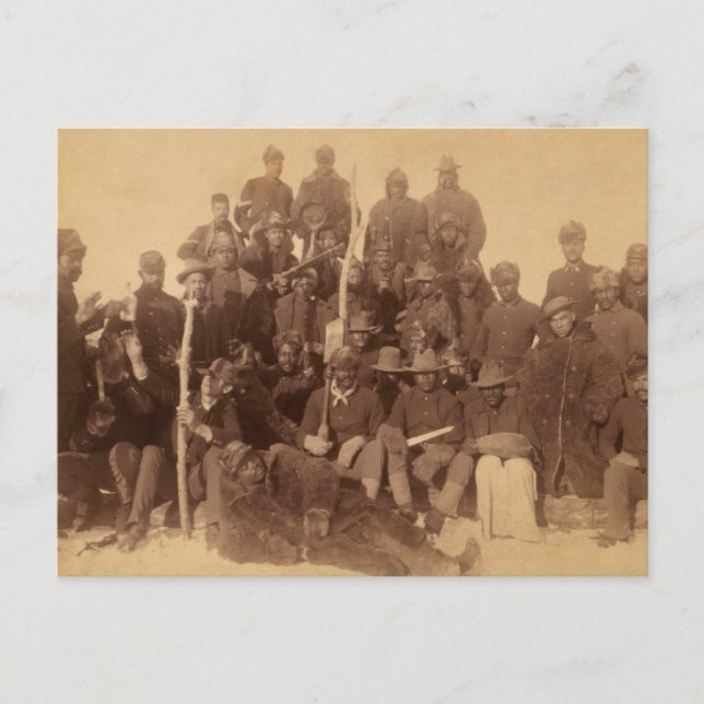 Cartão Postal Guerreiros de Buffalo: Cavalaria Negra Americana L (Frente)