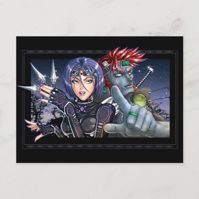 Cartão Postal Guerreiros de manga (Frente)