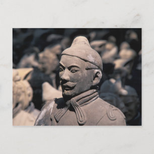 Cartão Postal guerreiros de terracota no túmulo do Imperador Qin