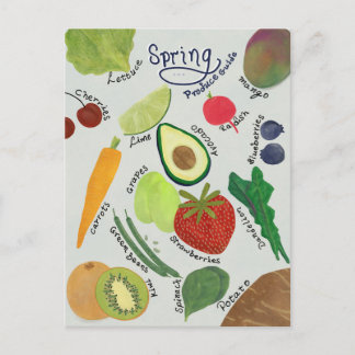 Cartão Postal Guia de Produtos da Primavera