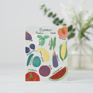 Cartão Postal Guia de Produtos de Verão