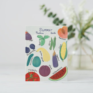 Cartão Postal Guia de Produtos de Verão