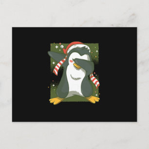 Cartão Postal Guia do pinguim natalino